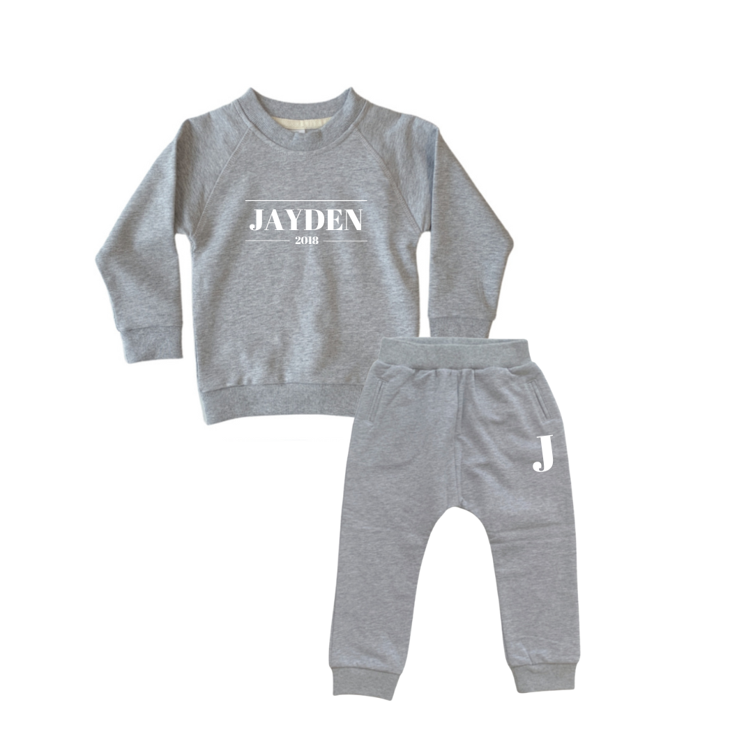 MLW By Design Personalised Signature Tracksuit Grey – My