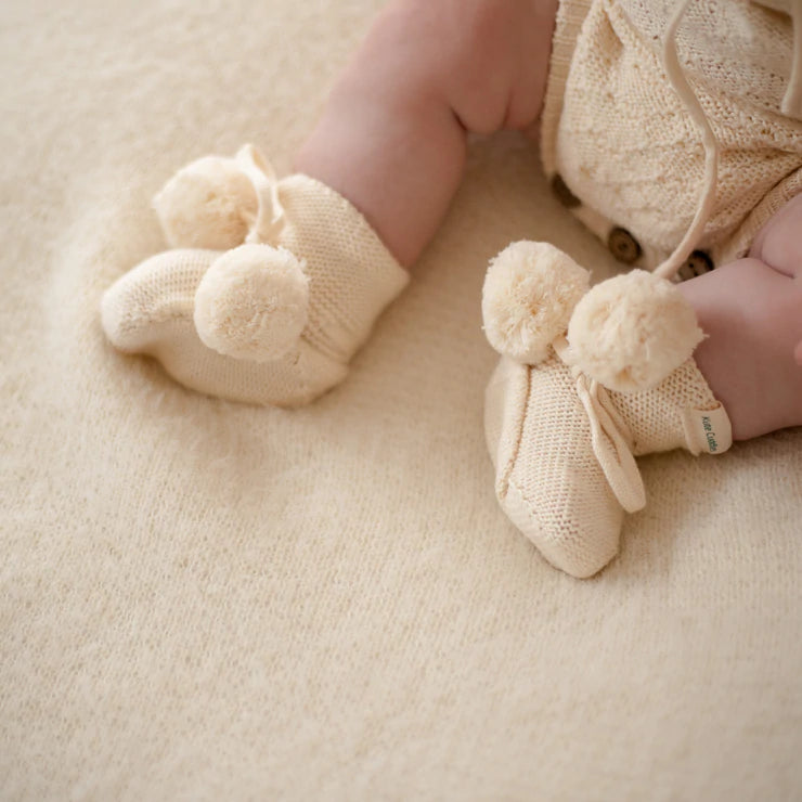 Kute Cuddles - Organic Knit Bootie | Vanilla
