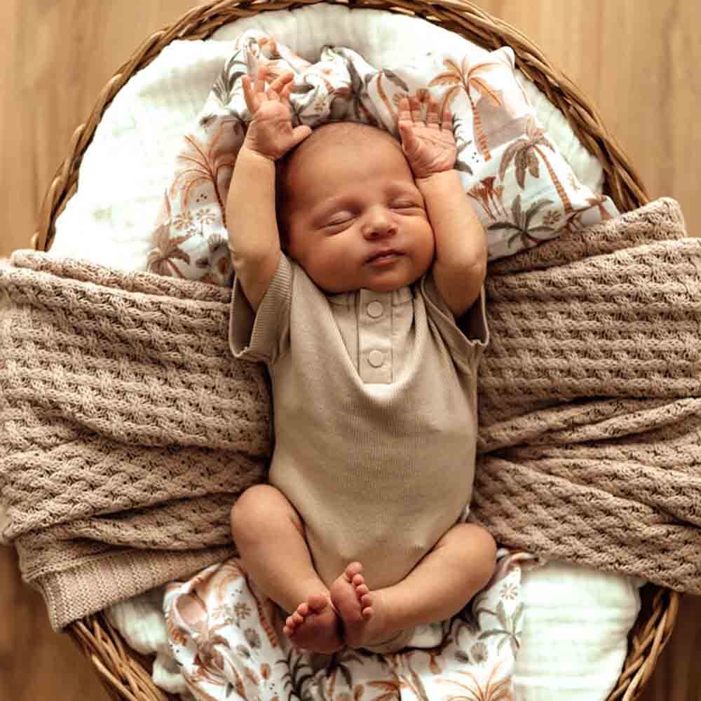 Snuggle Hunny Kids - Short Sleeve Organic Bodysuit | Pebble