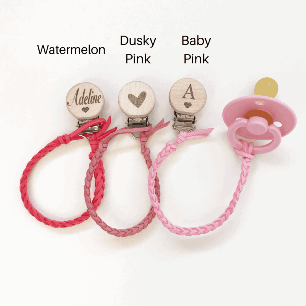 Our Little Helpers - Faux Leather Dummy Clip | Pinks & Blues