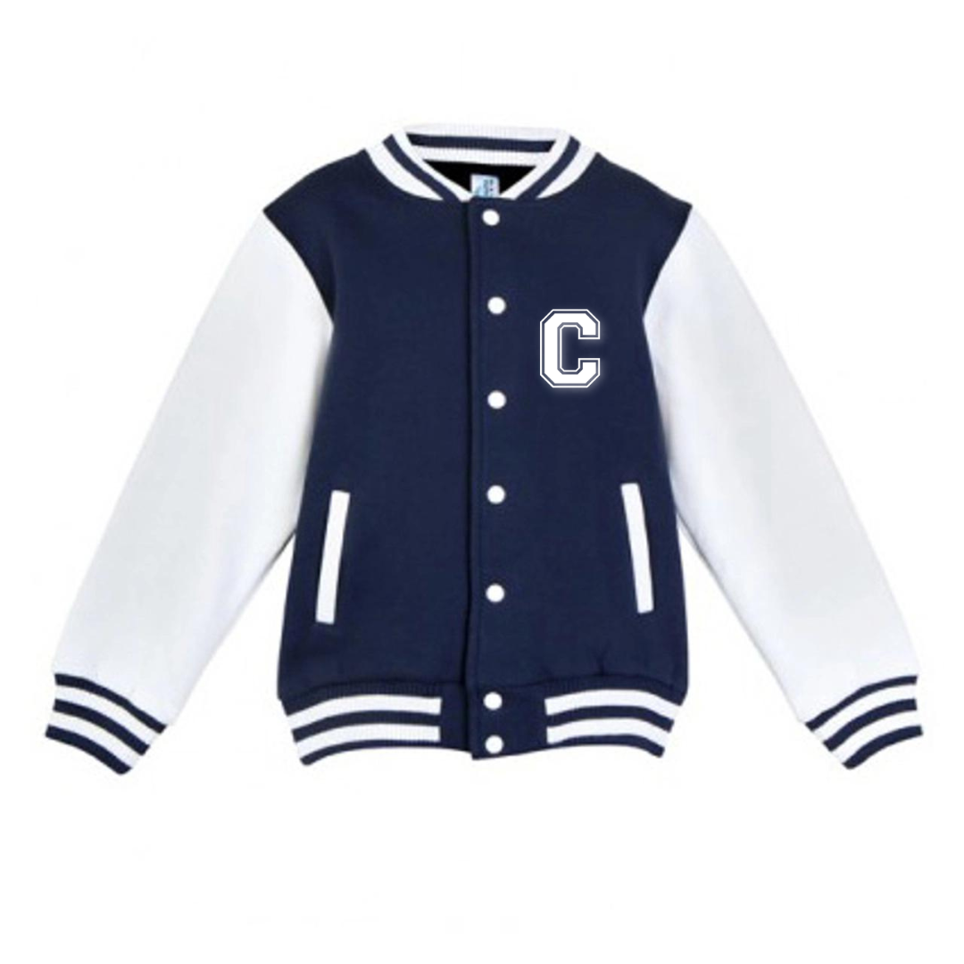 MLW By Design - Personalised Initial Varsity Jacket | Navy & White