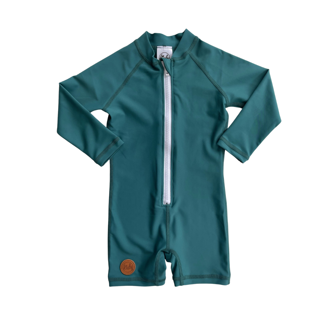 Kicky Swim - One Piece Rashguard Suit | Dark Teal