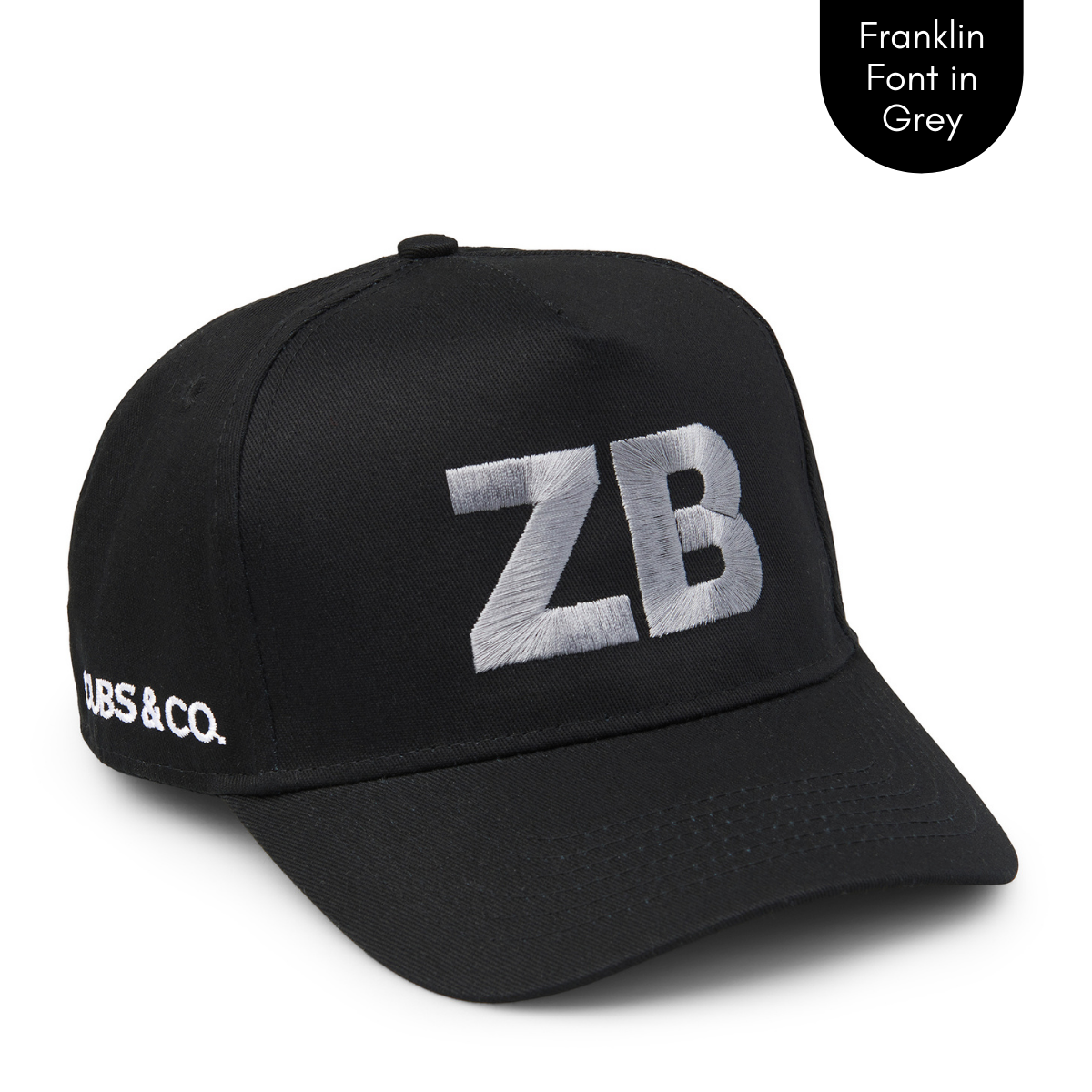 Cubs & Co - PERSONALISED BLACK W/ INITIALS | FRANKLIN GREY PRINT