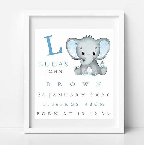 BabyCusch - Blue Elephant Frame – My Little Wardrobe
