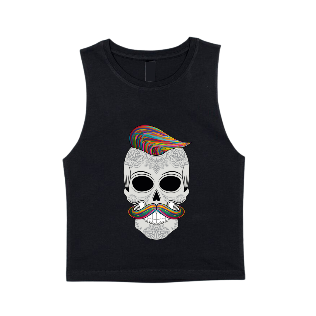 MLW By Design - Hipster Skull Muscle Tank | Various Colours