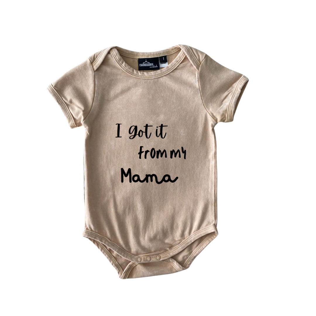 MLW By Design - Like Mama Stonewash Bodysuit | Black or Sand