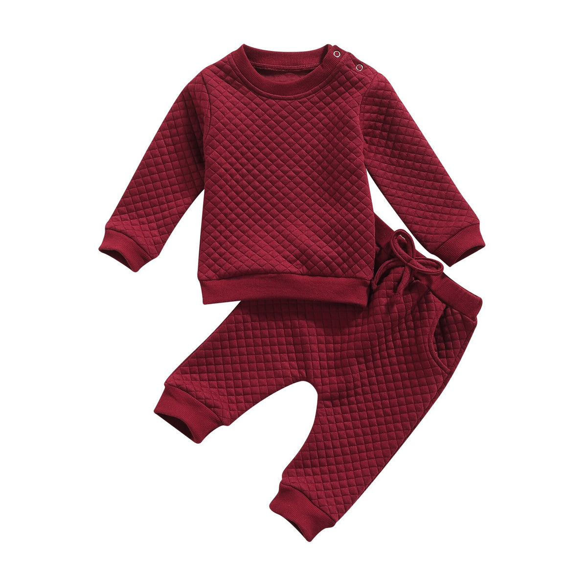 Quilted Tracksuit | Burgundy