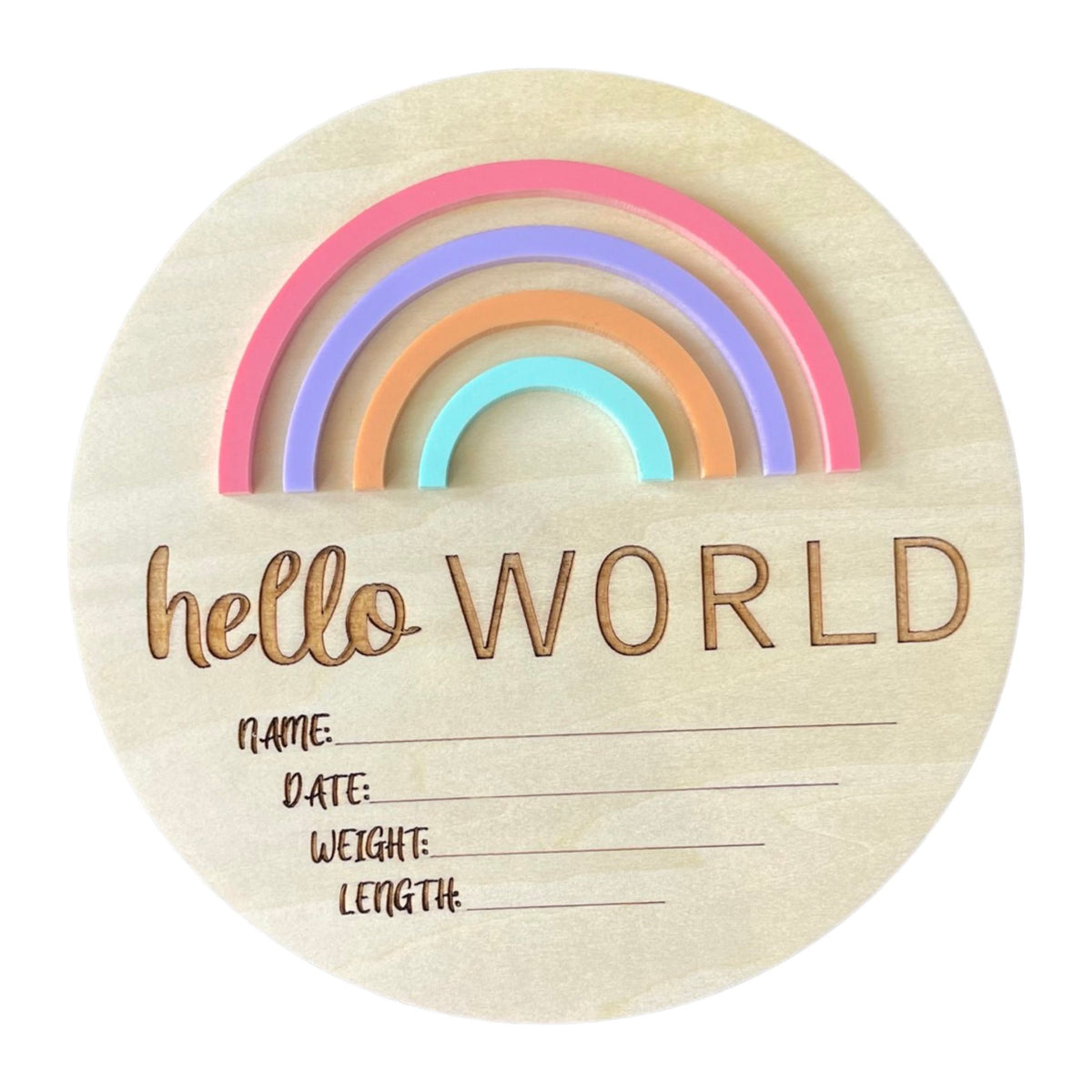 Timber Tinkers - Hello World Rainbow Pastels