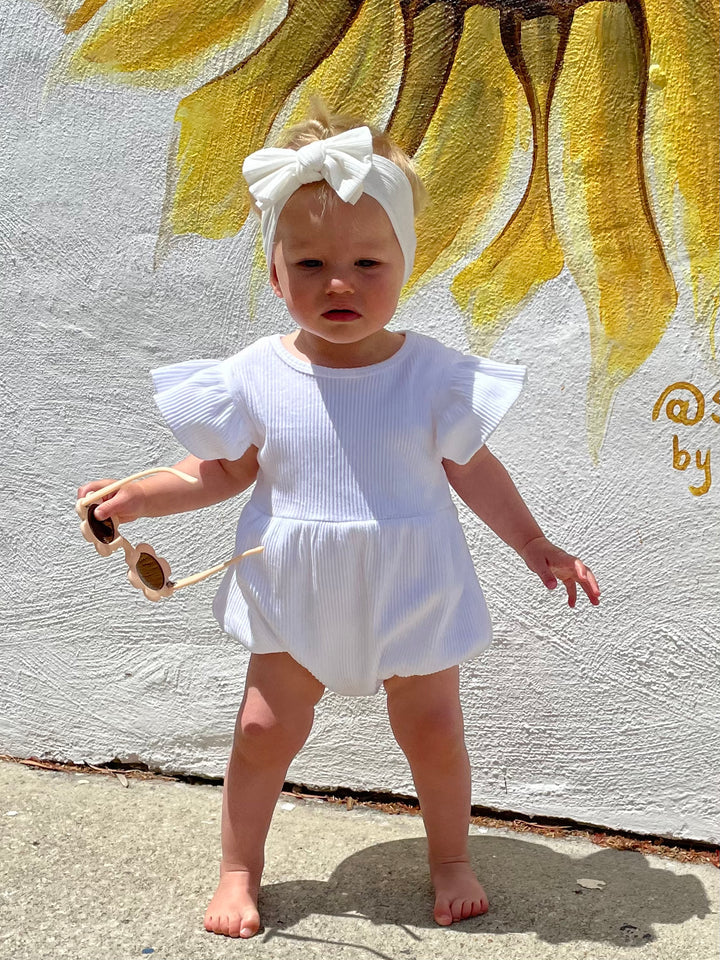 White sales bubble romper