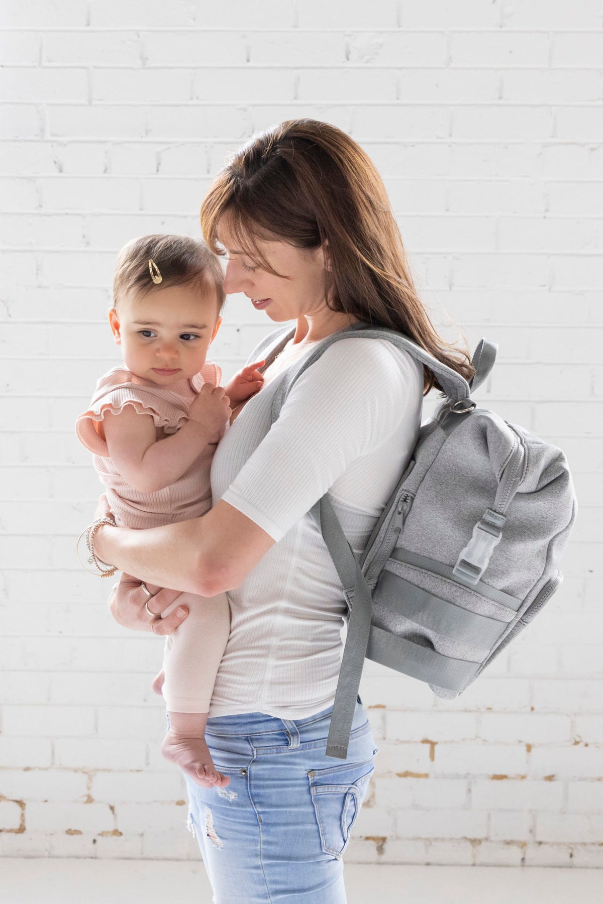 Timber Tinkers - Personalised Neoprene Nappy Bag | Grey