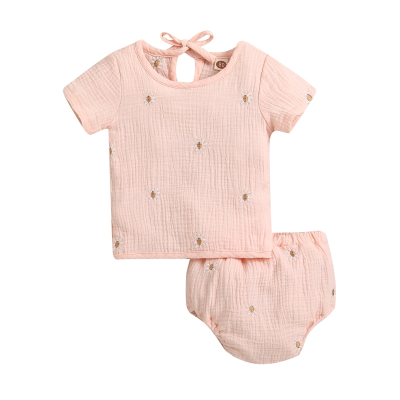Muslin Cotton Set | Daisy Embroidery
