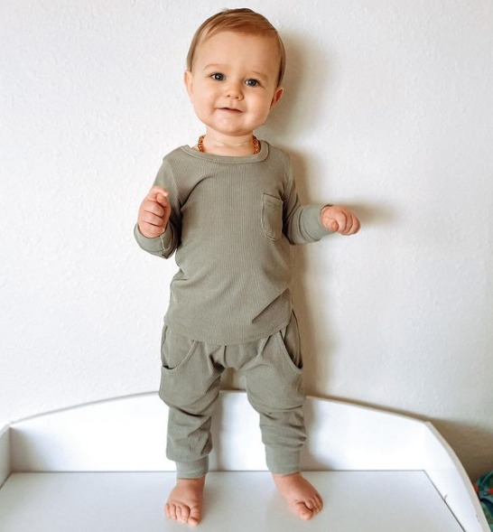 Khaki Slouch Set