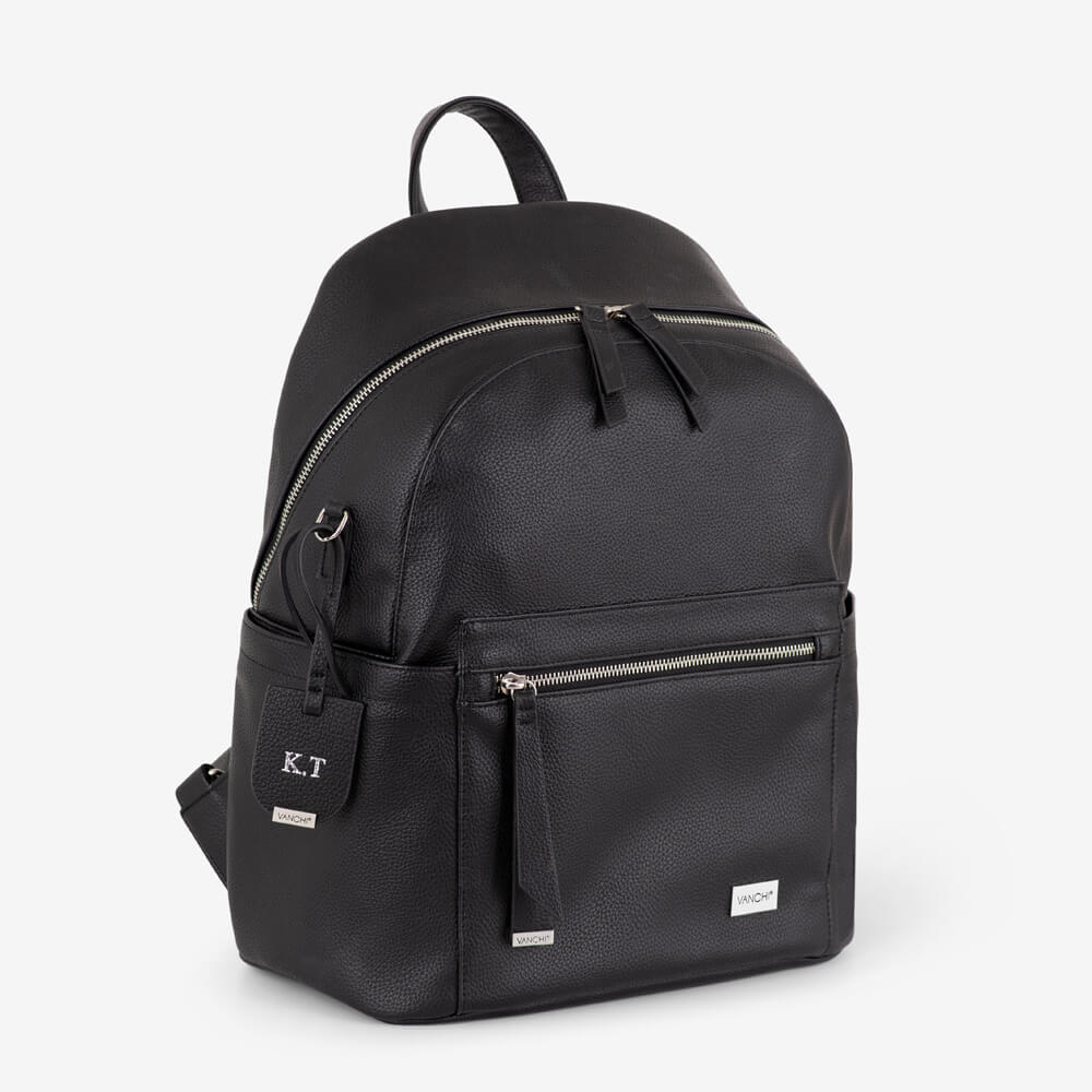 VANCHI - Manhattan 2-Way Backpack Nappy Bag - Black