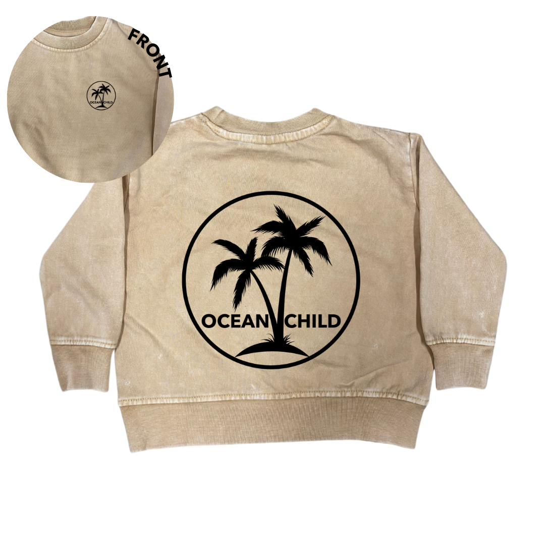 MLW By Design - Ocean Child Stonewash Crew | Sand or Black