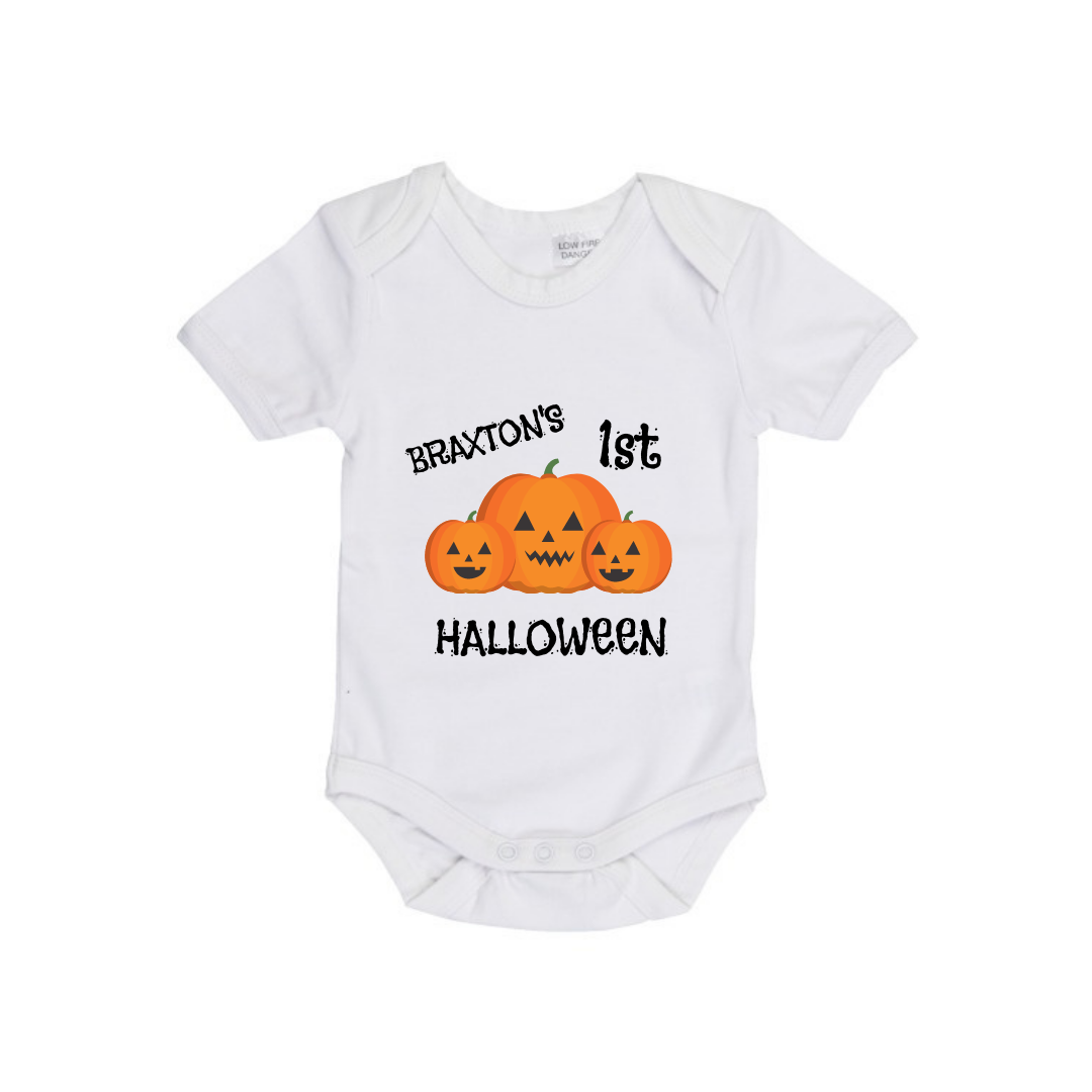 MLW By Design - 1st Halloween Personalised Bodysuit | Various Colours