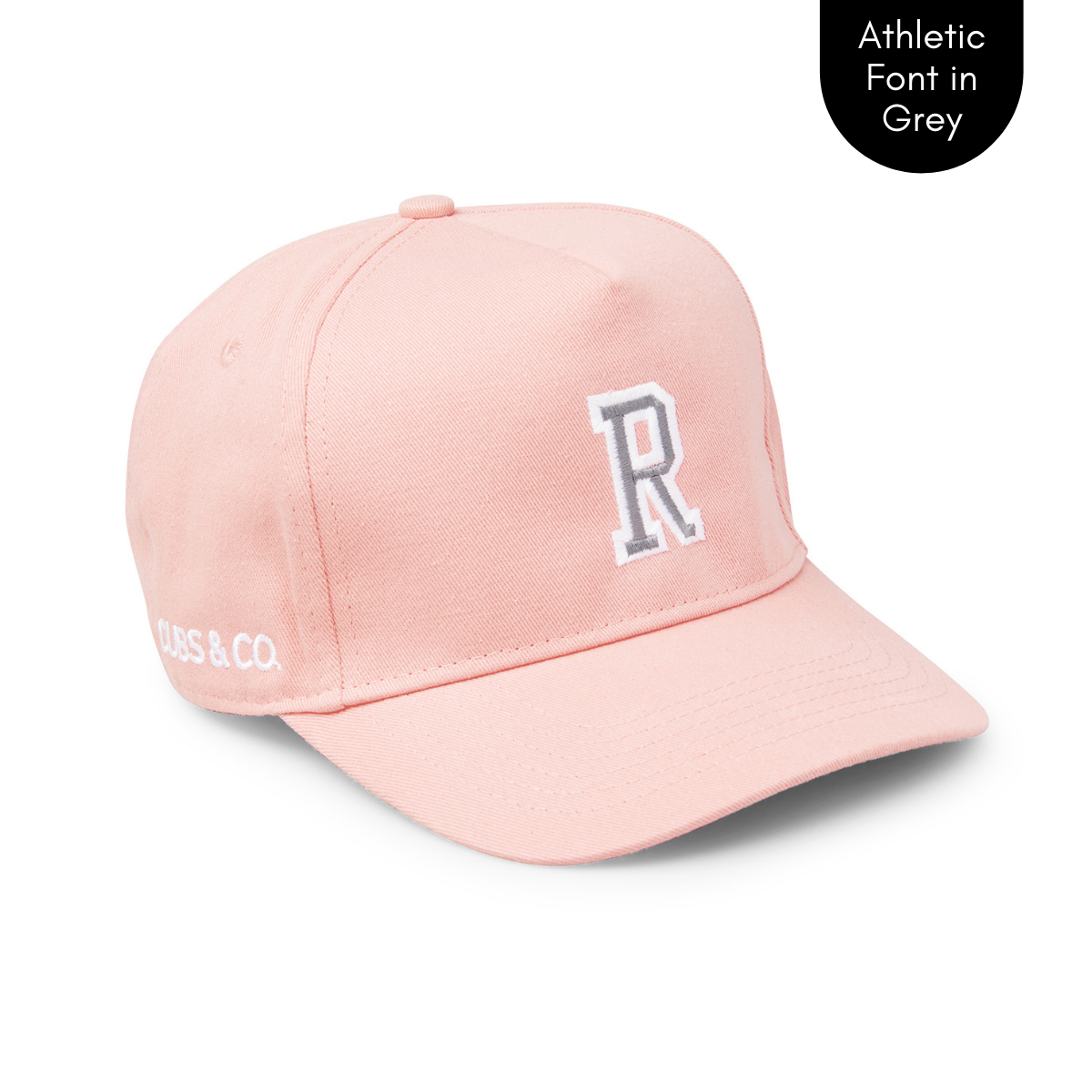 Cubs & Co - PERSONALISED PINK W/ INITIALS | ATHLETIC GREY FONT
