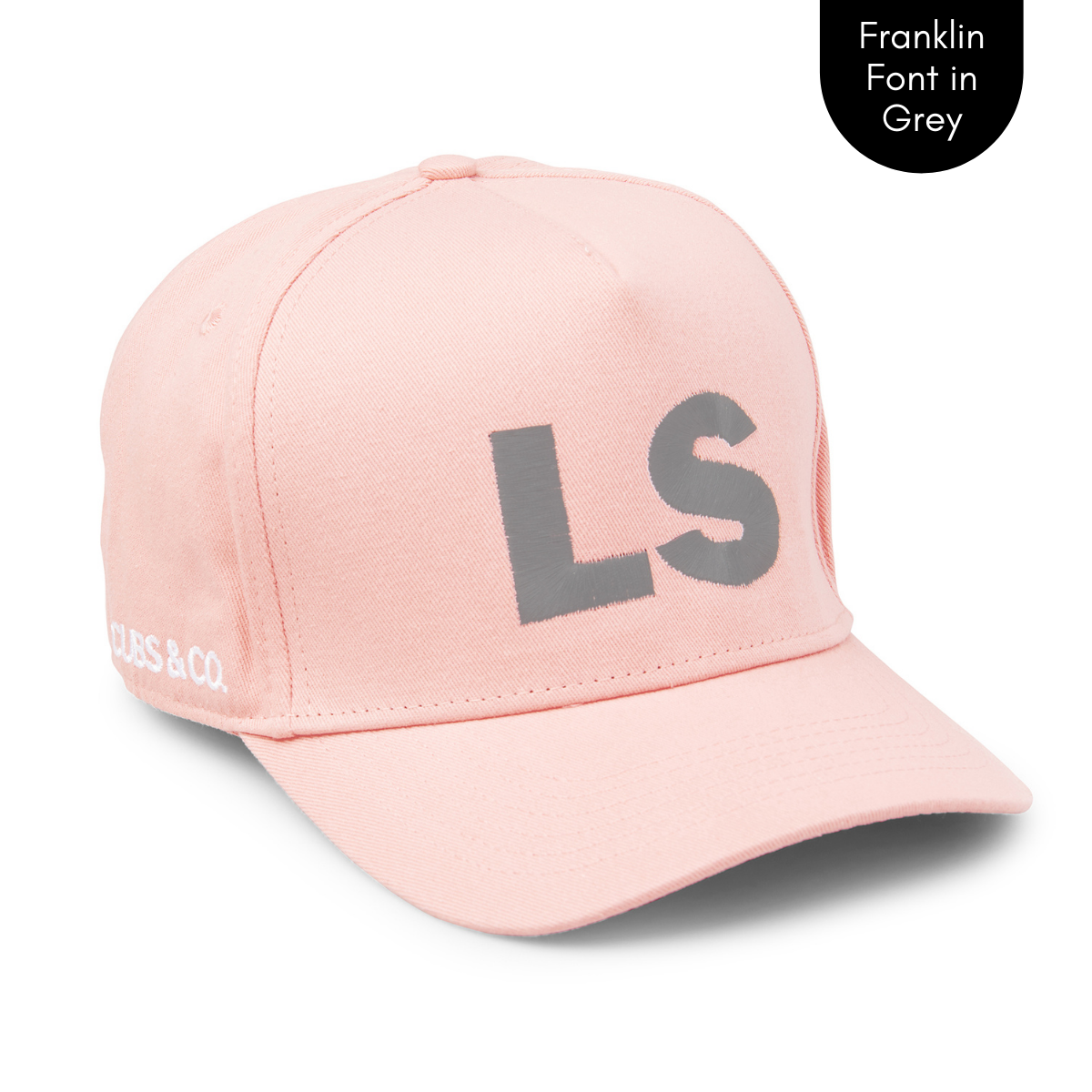Cubs & Co - PERSONALISED PINK W/ INITIALS | FRANKLIN GREY FONT