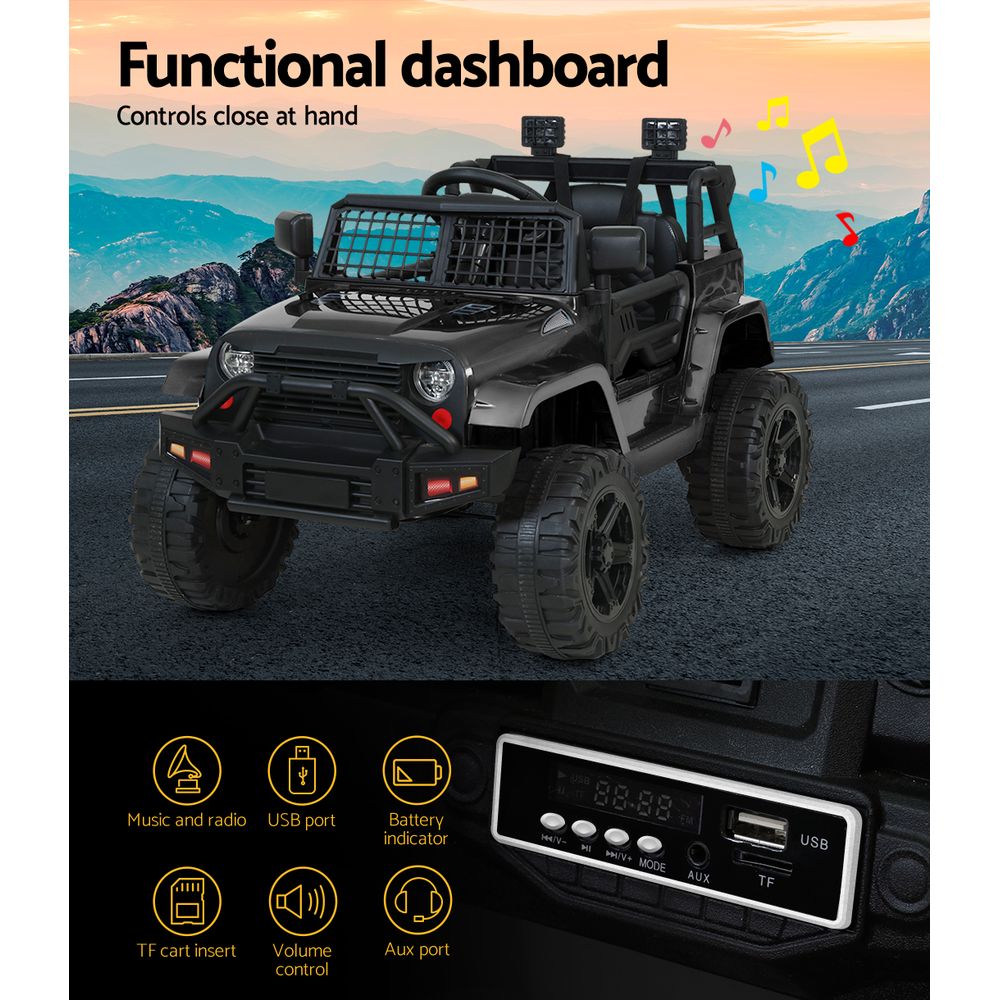 Ride On Jeep 12V Car with Remote Control Black