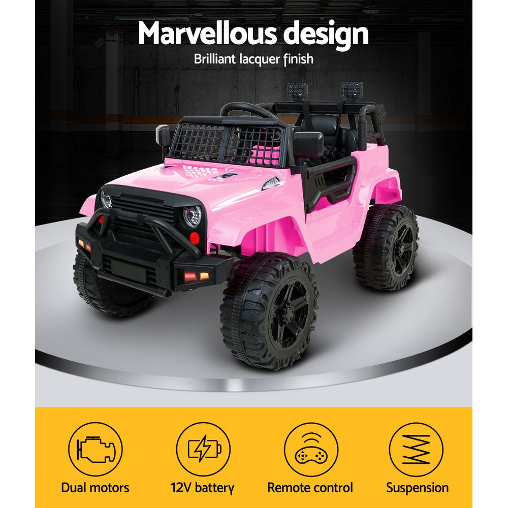 Ride On Jeep 12V Car with Remote Control Pink
