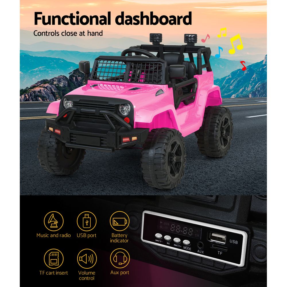 Ride On Jeep 12V Car with Remote Control Pink