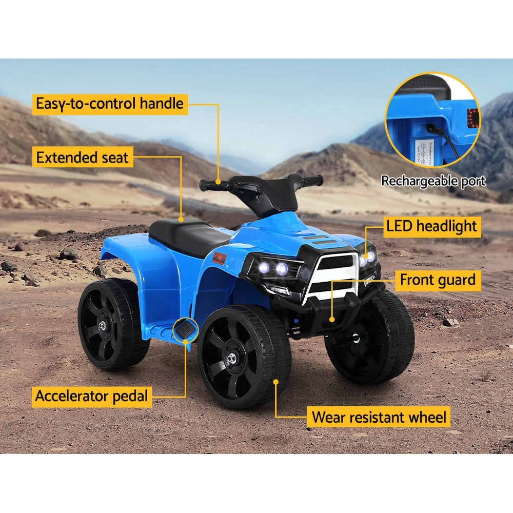 Ride On ATV Electric Quadbike Toy - Blue