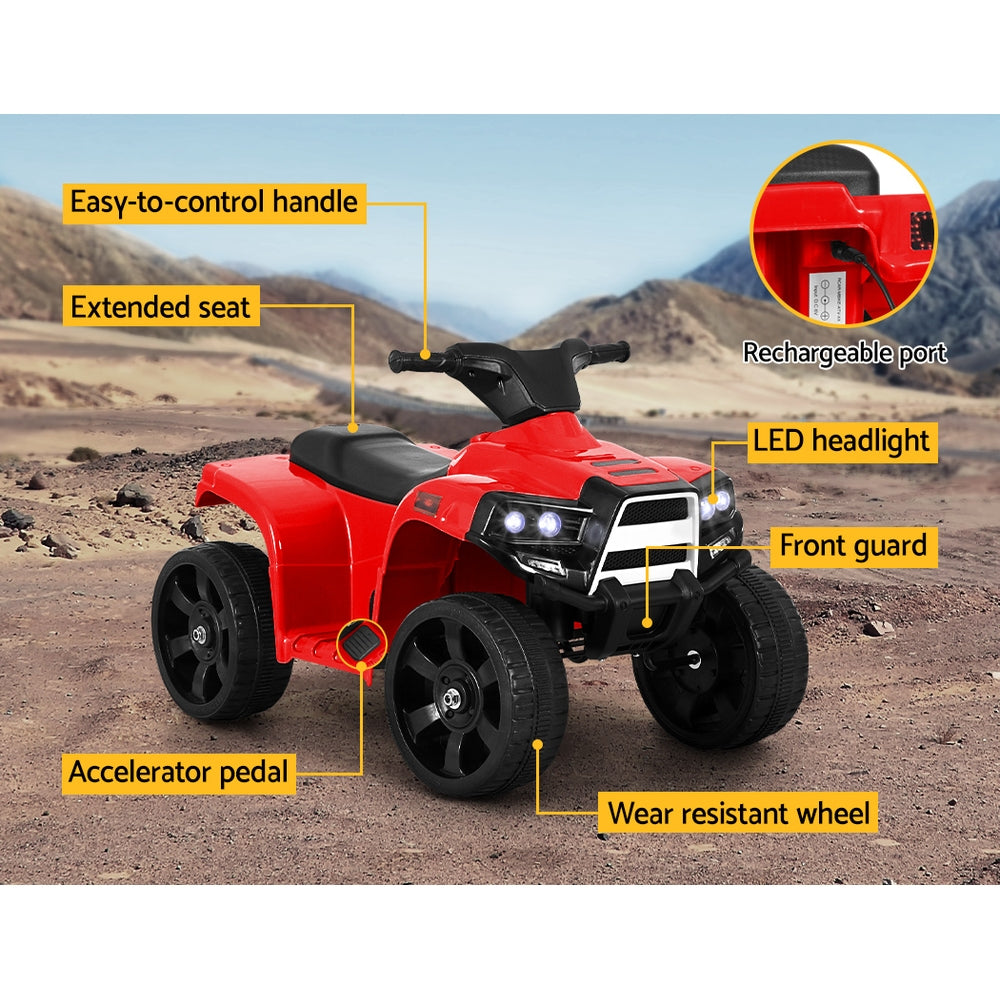 Ride On ATV Electric Quadbike Toy - Red