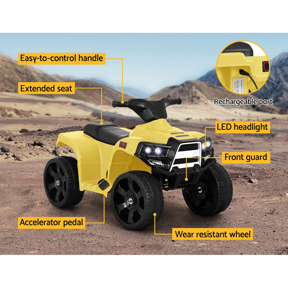 Ride On ATV Electric Quadbike Toy - Yellow