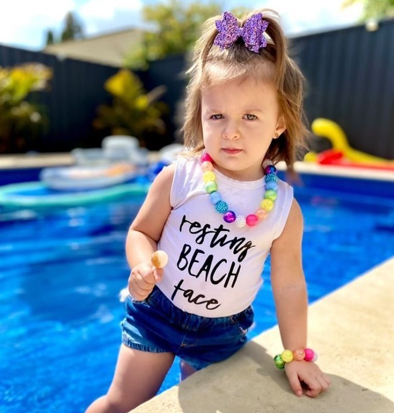 MLW By Design - Resting Beach Face Tank | White