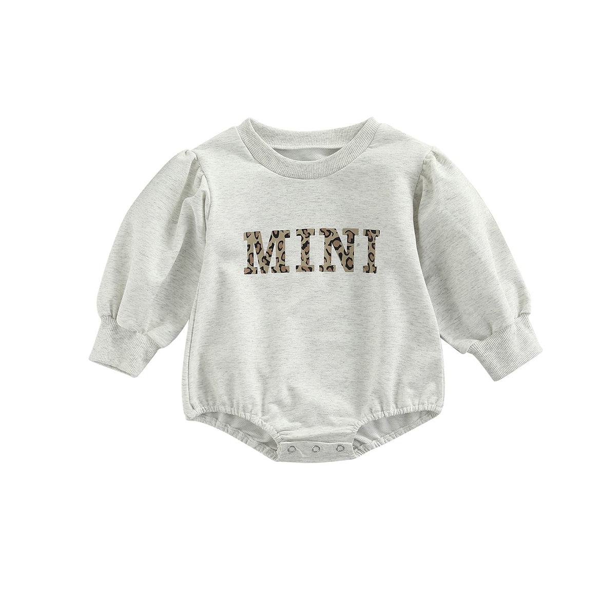 Mini Long Sleeve Romper | Grey