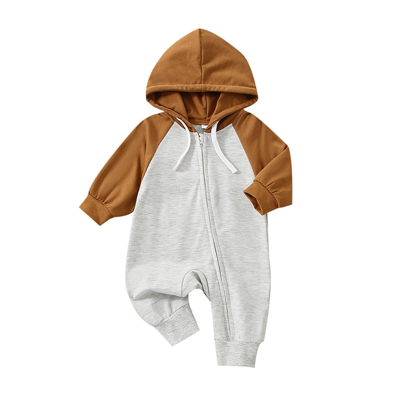 Robbie Hoodie Romper | Brown