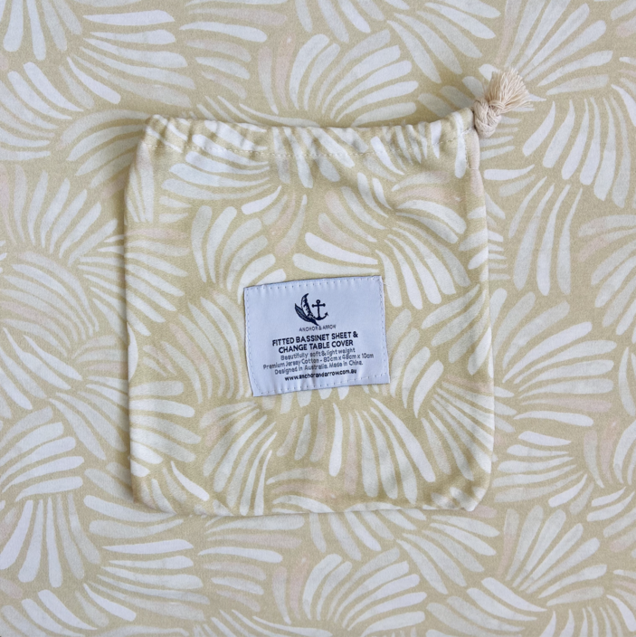 Anchor & Arrow -  Bassinet sheet / Change Table Cover | Sandy Shell