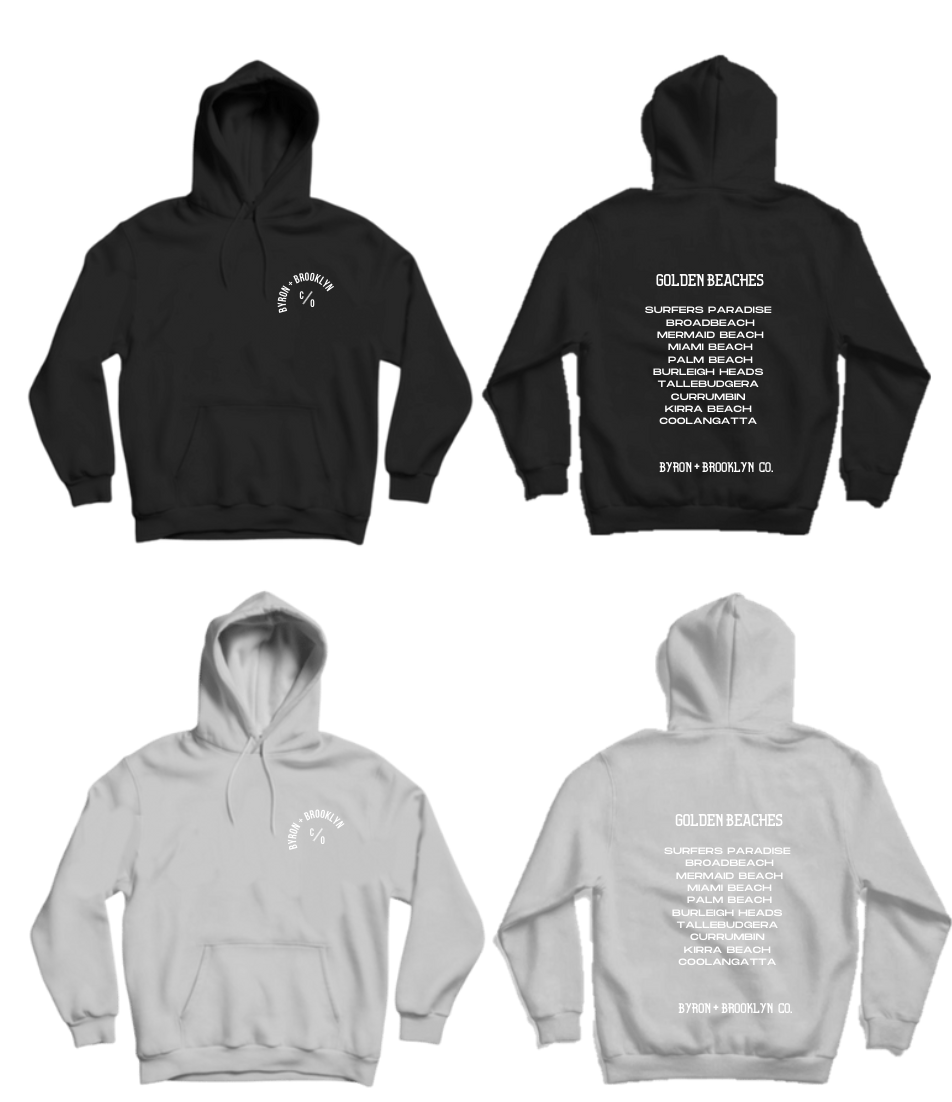 Byron Brooklyn Co - Golden Beaches Hoodie | Black or Grey