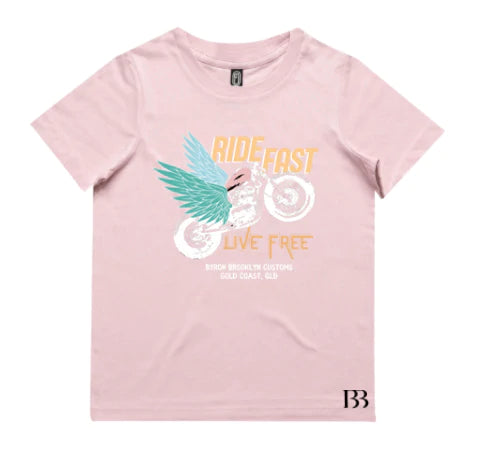 Byron Brooklyn Co - Ride Fast Live Free Tee | Various Colours