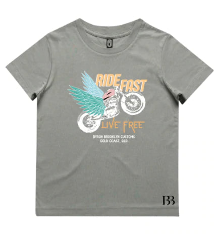 Byron Brooklyn Co - Ride Fast Live Free Tee | Various Colours