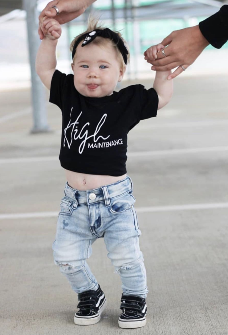 Ballerinas and Boys Faded Blue Jeans My Little Wardrobe