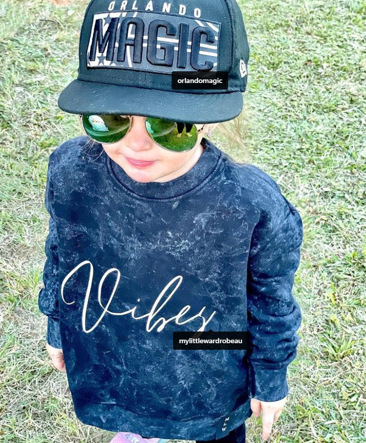 MLW By Design - Vibes Stonewash Jumper | Black or Sand
