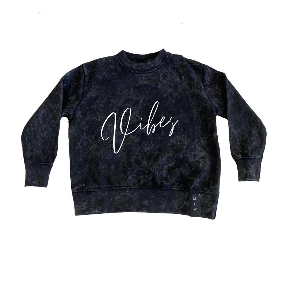 MLW By Design - Vibes Stonewash Jumper | Black or Sand