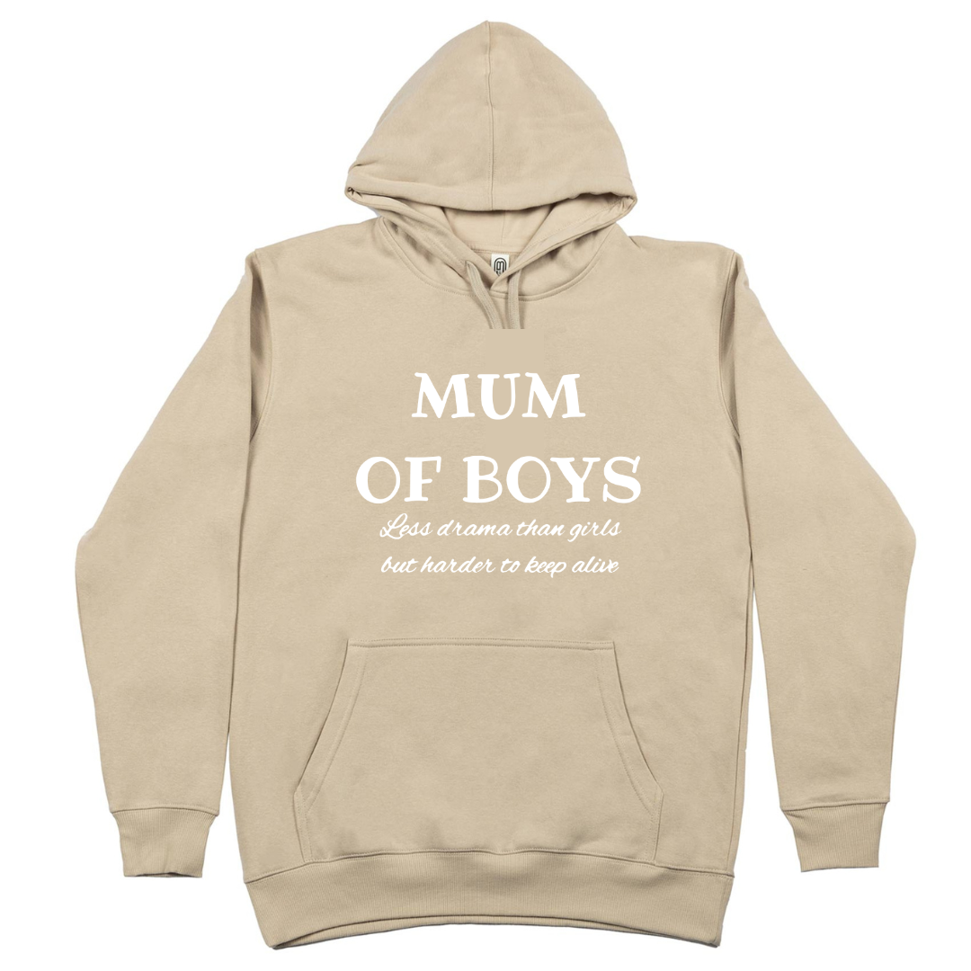 MLW By Design - Mum Of Boys Adult Fleece Hoodie | Various Colours