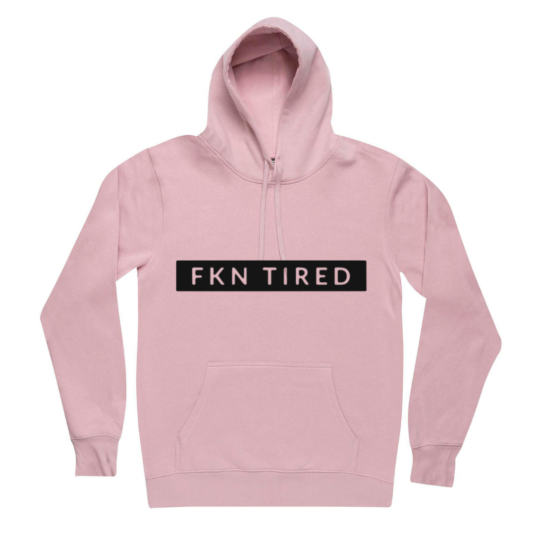 MLW By Design - FKN Tired Adult Fleece Hoodie | Pink
