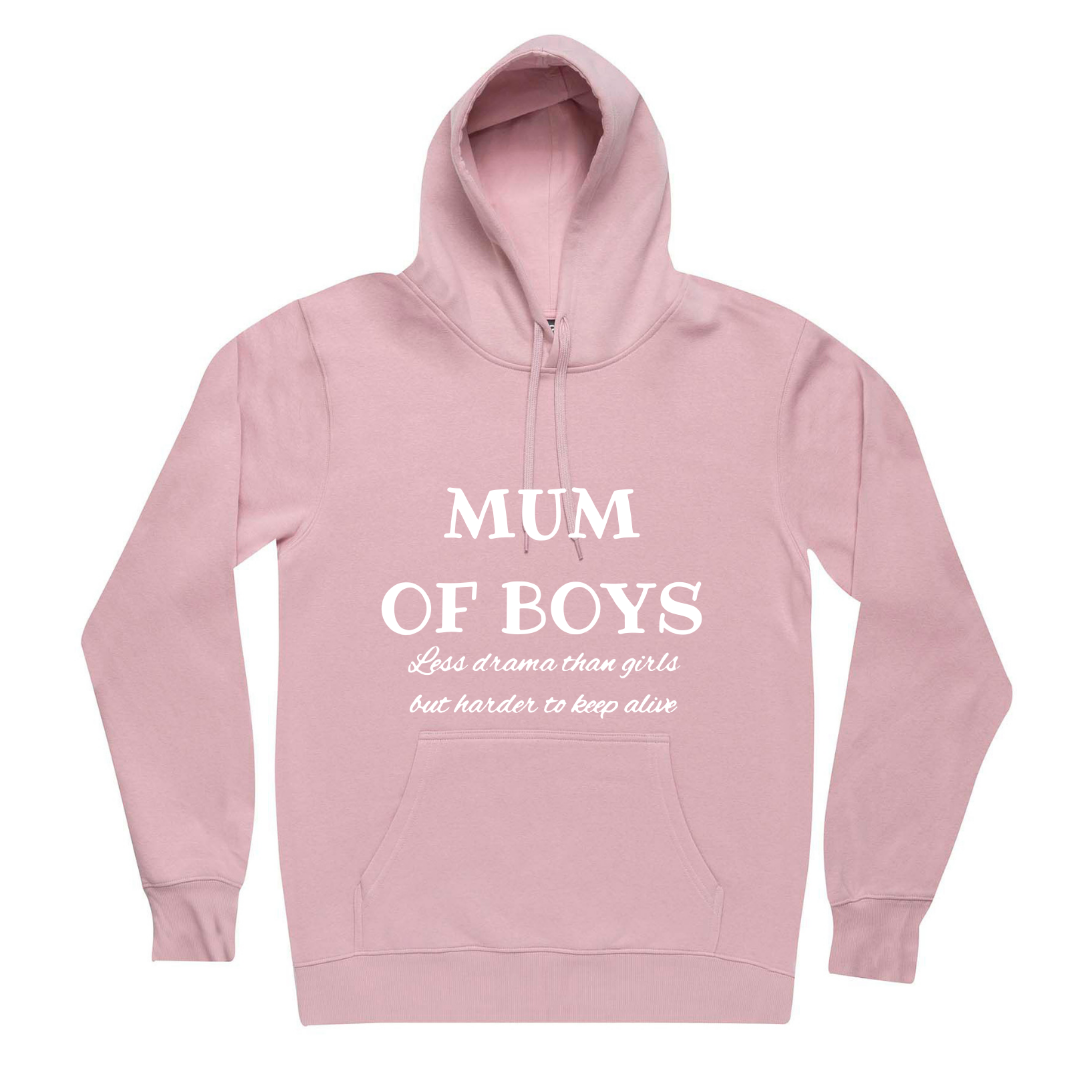MLW By Design - Mum Of Boys Adult Fleece Hoodie | Various Colours