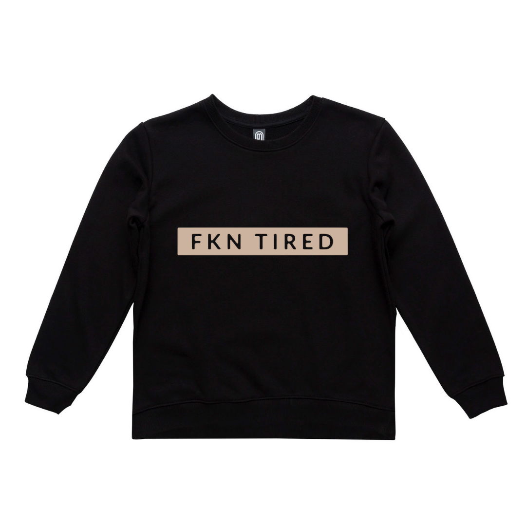 MLW By Design - FKN Tired Adult Crew | Black