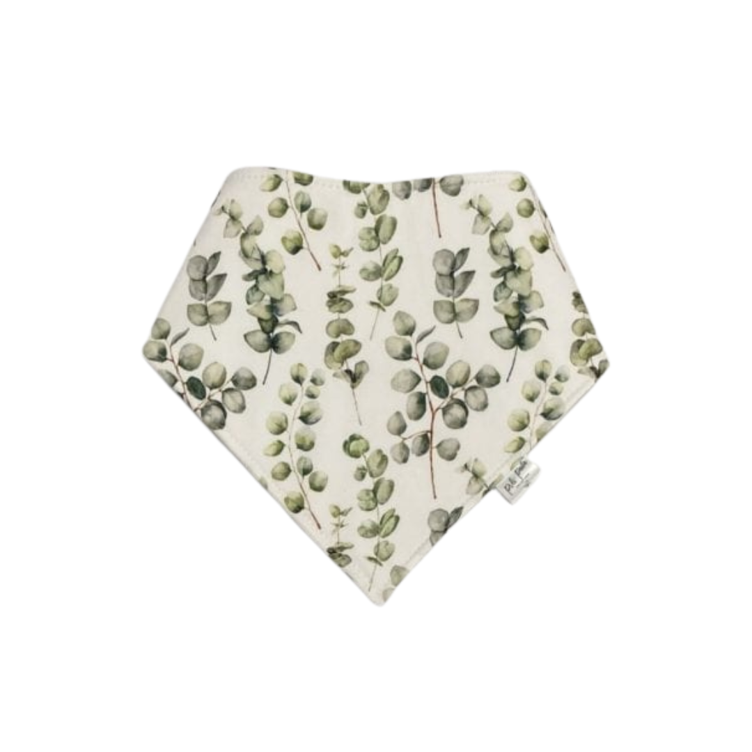 Pili Pala Collections - Handmade Dribble Bib | Eucalyptus Leaf Mini