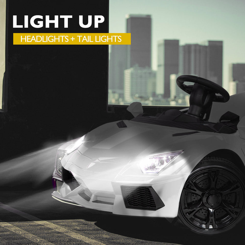 Lambo Inspired Ride-On Car | White