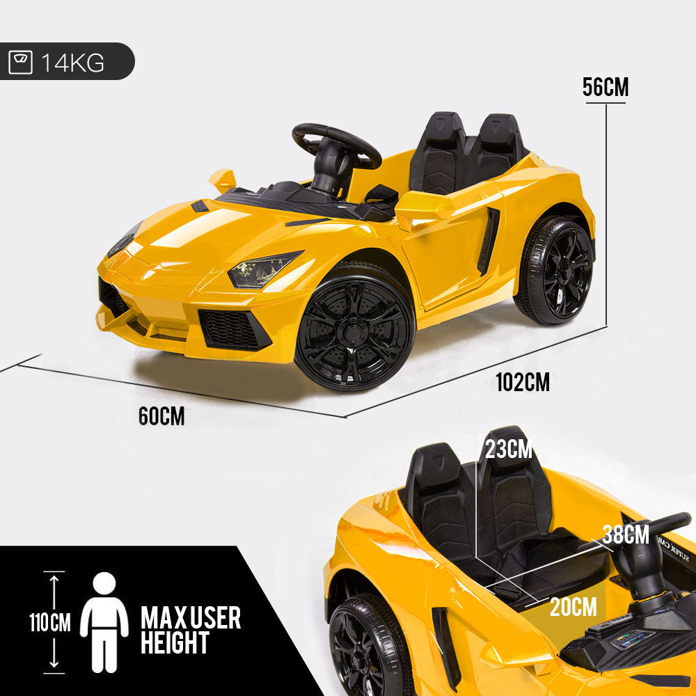 Lambo Inspired Ride-On Car | Yellow