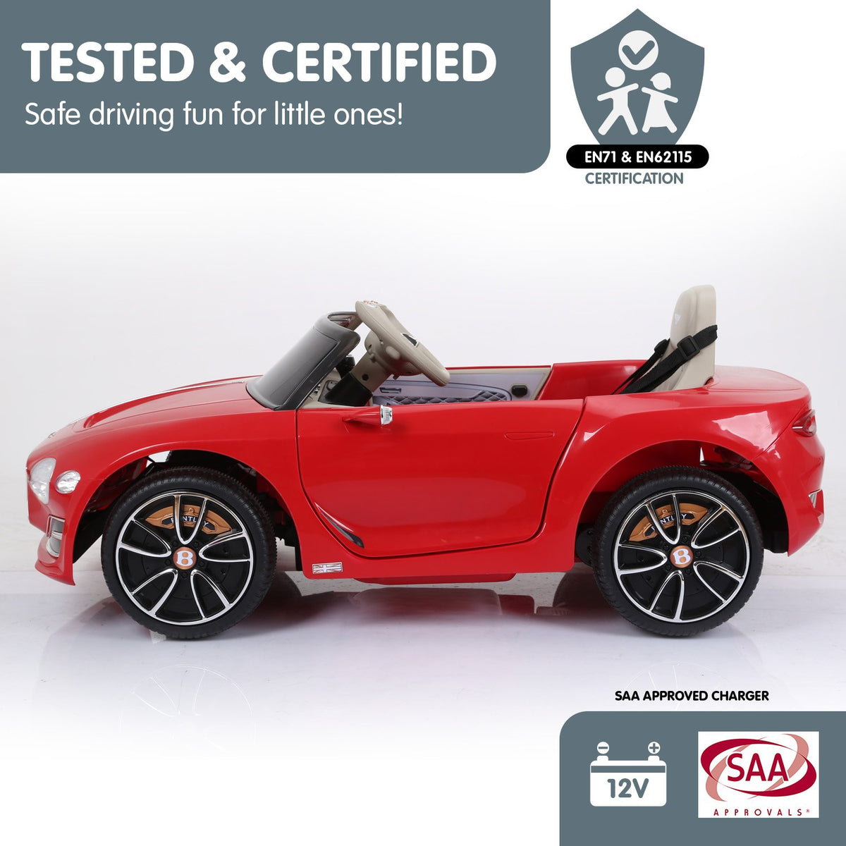 Bentley Exp 12 Speed 6E Licensed Kids Ride On Electric Car - Red