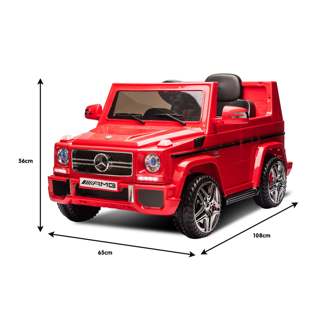 Mercedes Benz AMG G65 Licensed Kids Ride On Electric Car with RC - Red