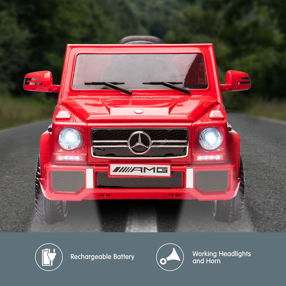 Mercedes Benz AMG G65 Licensed Kids Ride On Electric Car with RC - Red