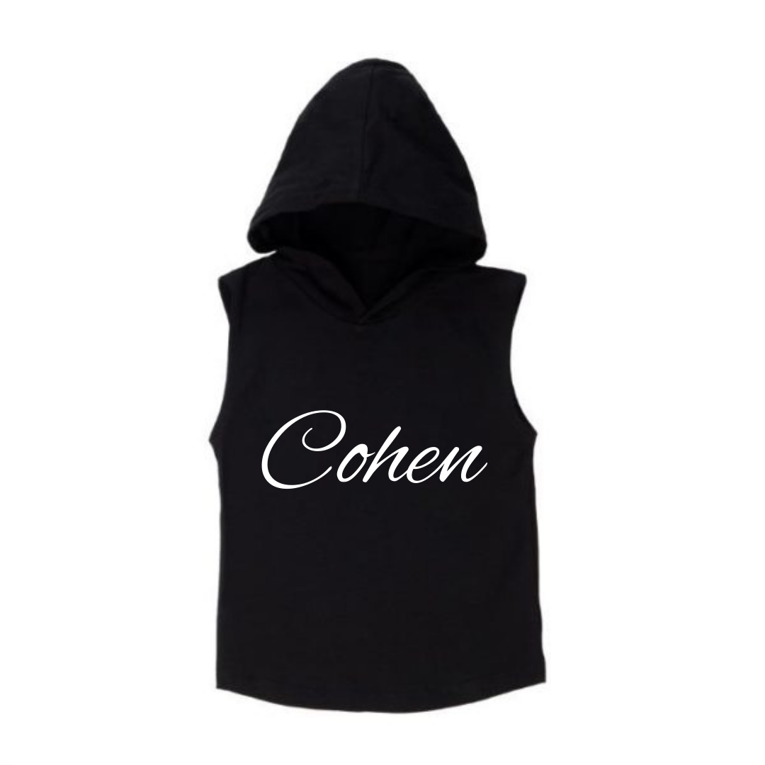 Sleeveless hoodie design on sale