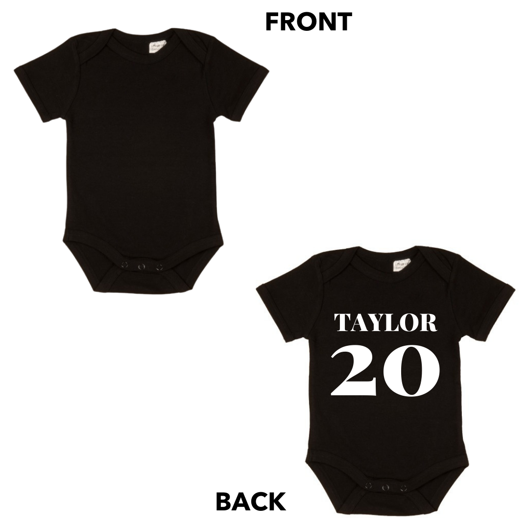 MLW By Design - Personalised Surname Bodysuit | Various Colours