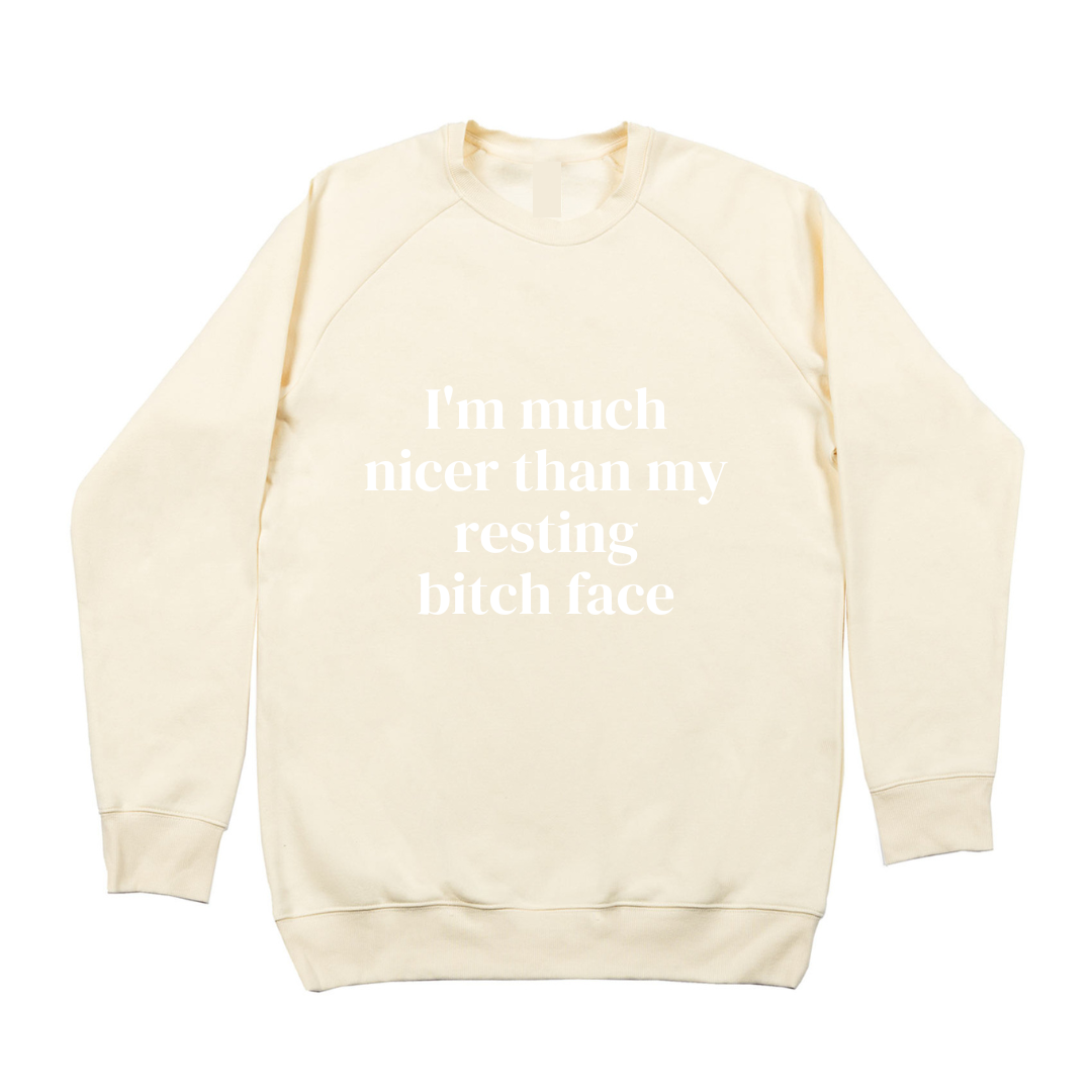 MLW By Design - I'm Nicer Adult Crew | Black or Pink